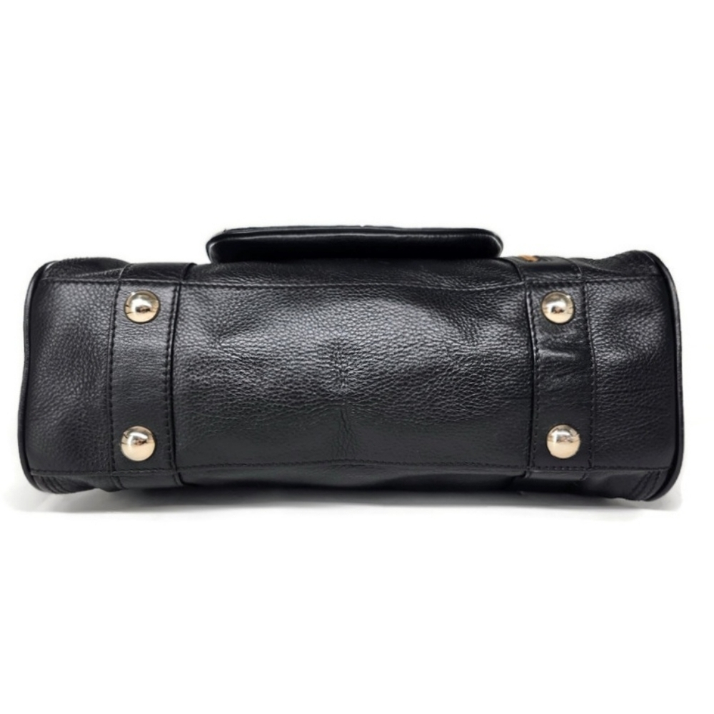 Celine Clandestine Black Pebbled Leather Gold Frame Doctor Shoulder Satchel Bag - Picture 5 of 15